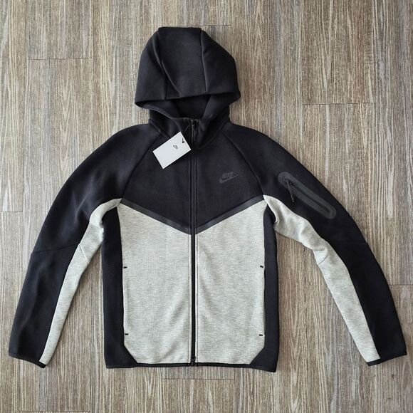 Nike Tech Fleece Windrunner Hoodie Jacket Zip Black Grey Men's XS New HV0949-011 - Picture 11 of 11
